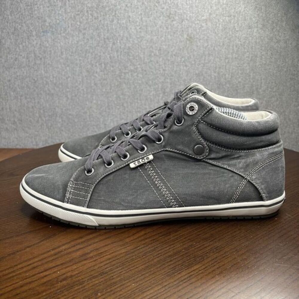 Taos‎ Star Shoes Women's 11 Gray Canvas Comfort Lace Up High Top Casual Sneakers